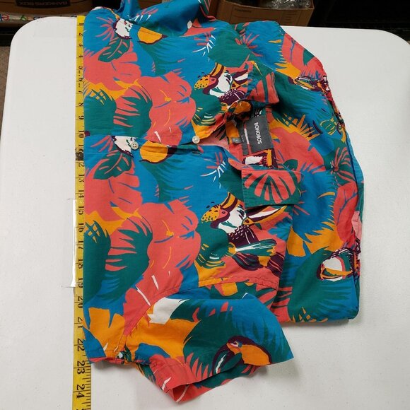 Bonobos Men Slim Fit Hawaiian Button Shirt Size L Tropical Beach Vacation Island - Picture 5 of 8